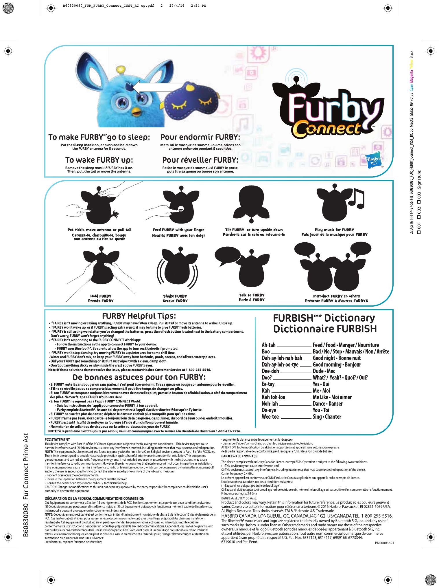 Furby Connect Instruction Manual